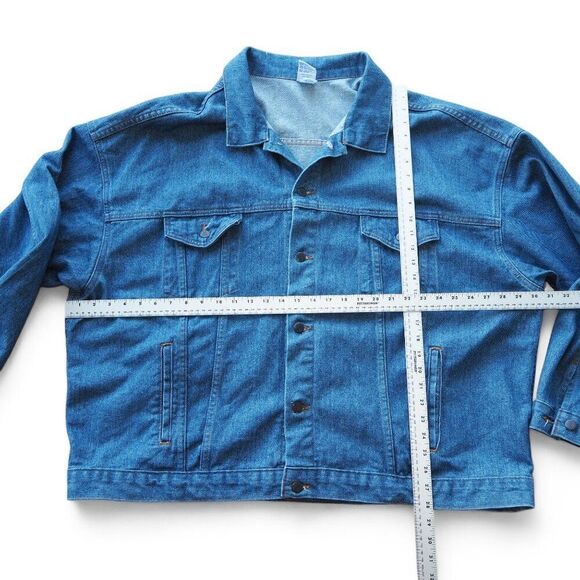 TYCA Embossed "International Paper Riegelwood Mill OSP" Denim Jacket Men's 4XL - Picture 4 of 8